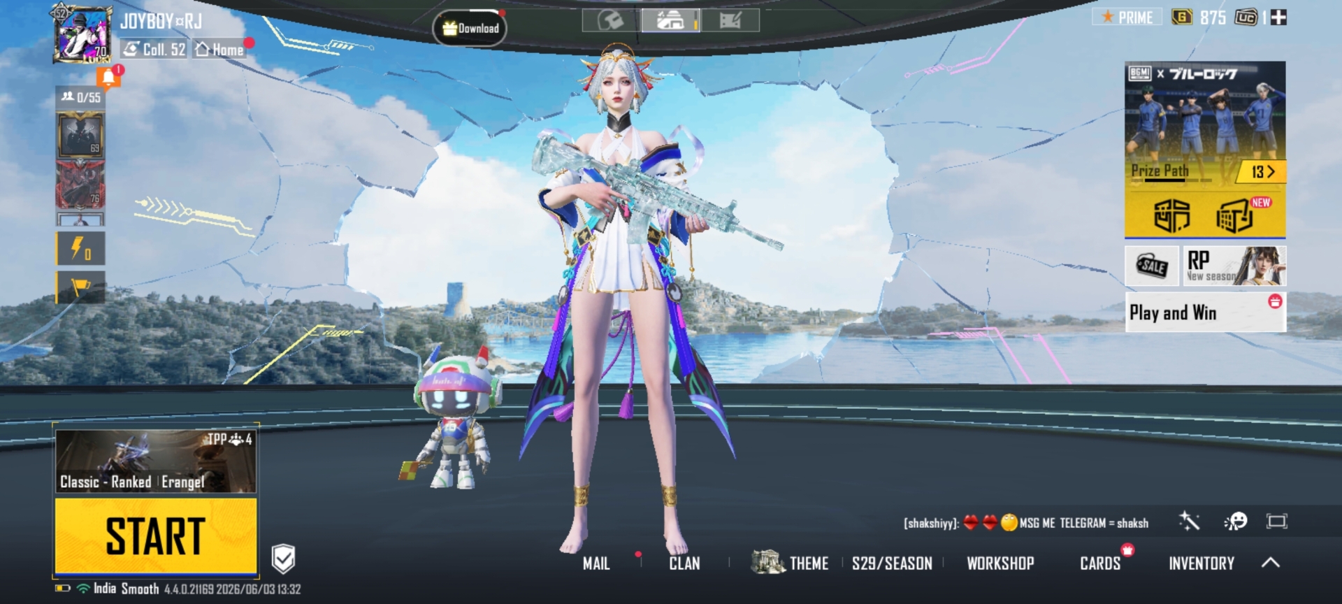❄️ Glacier Final Form | Phoenixtra & Galadria X-Suit |12lakh+Popularity lDragon Ball Prize Path | 6Year old BGMI ID. Price is negotiable and fair