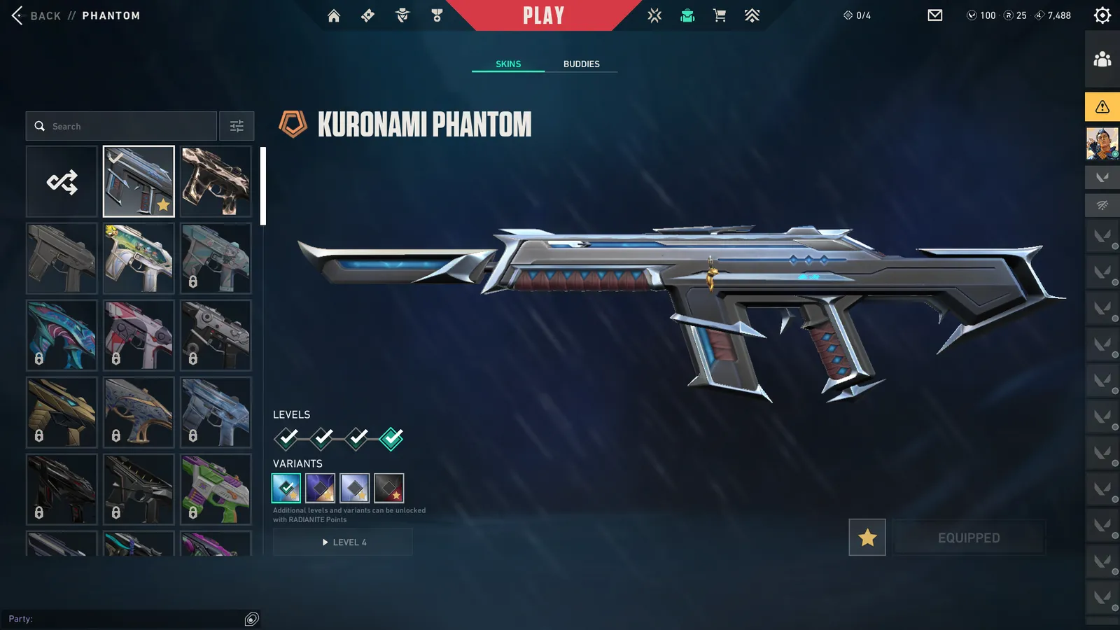 Kuronami Phantom, Araxys Vandal, Reaver Operator Full Four Color Options Unlocked
