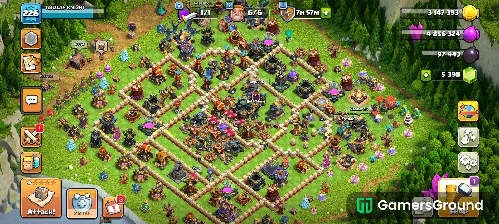 Semi Maxed Town Hall 17 Account for Sale