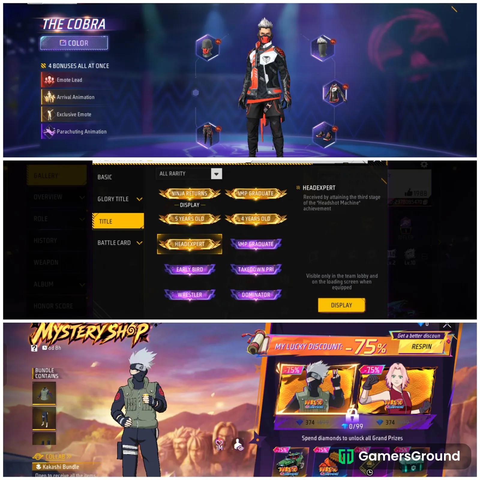 FREE FIRE COBRA BUNDLE + EVO GUNS SKIN | BEST AND RARE ACCOUNT | OLD AND GENUINE | SECURE DEAL