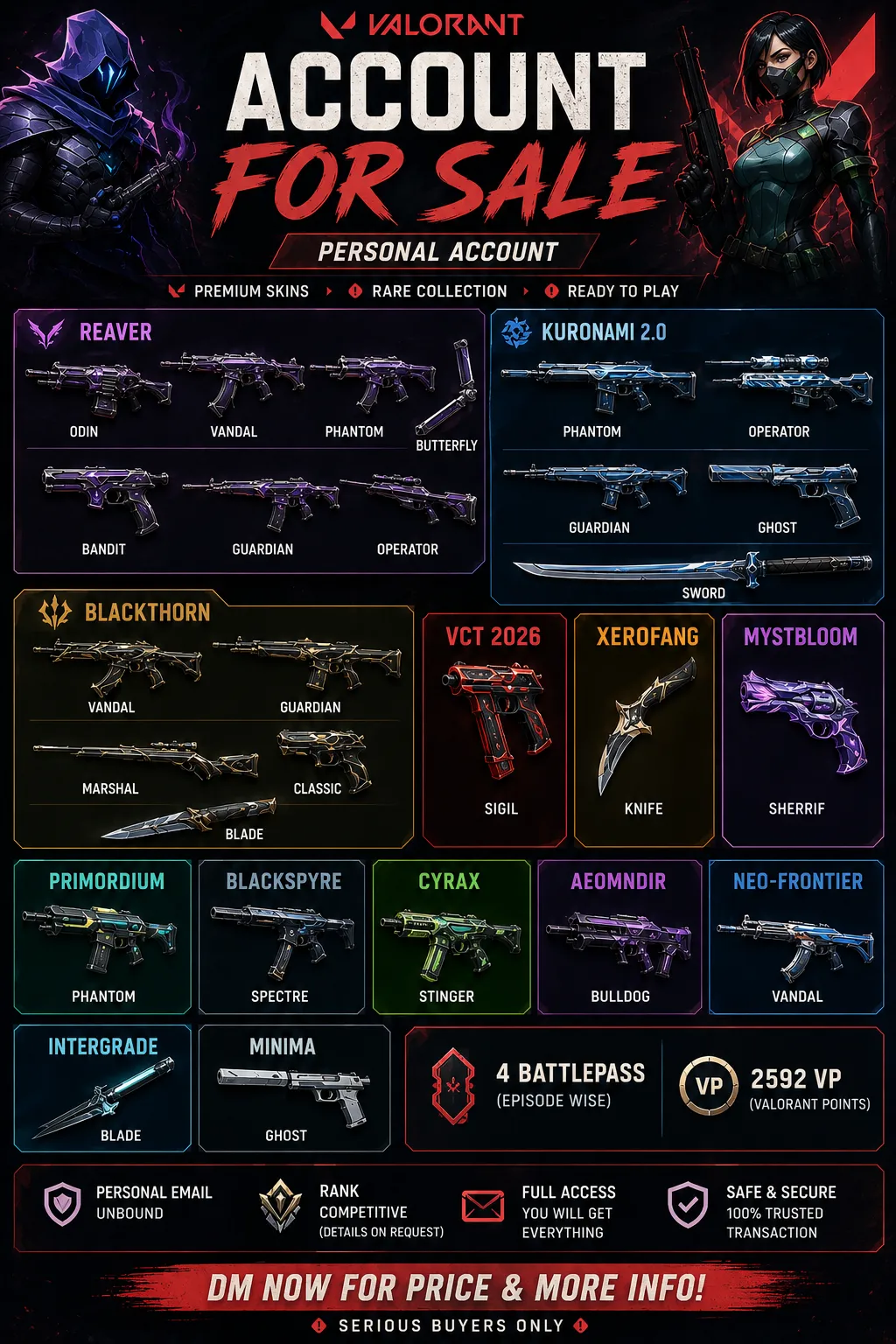 PLAT 3 PEAK ACCOUNT WITH 24 PREM 4 Battle pass AND UNUSED 2500+ VP