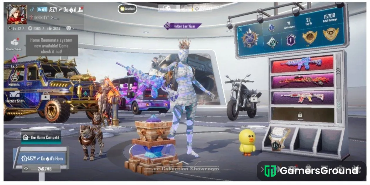 Conqueror Account with 4 skins unlocked with x suit and level 65
