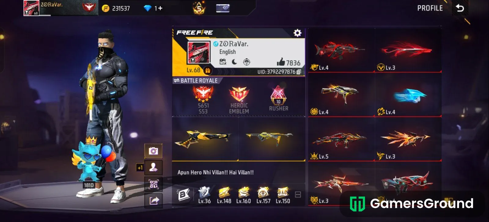 Free fire ID selling