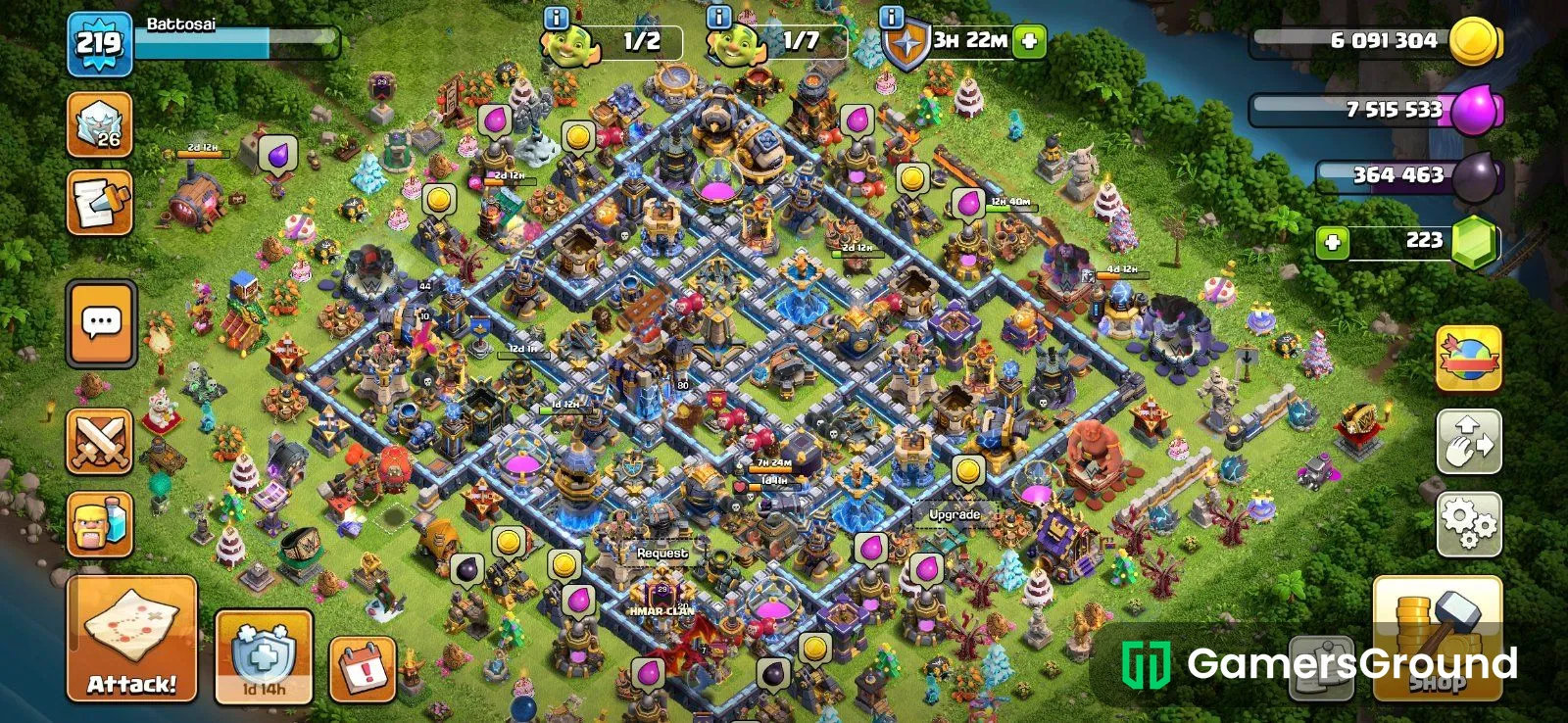 Premium TH18 Near-Max Base | Max Towers | AQ 88 & Dragon Duke 20 | Instant Handoff.
