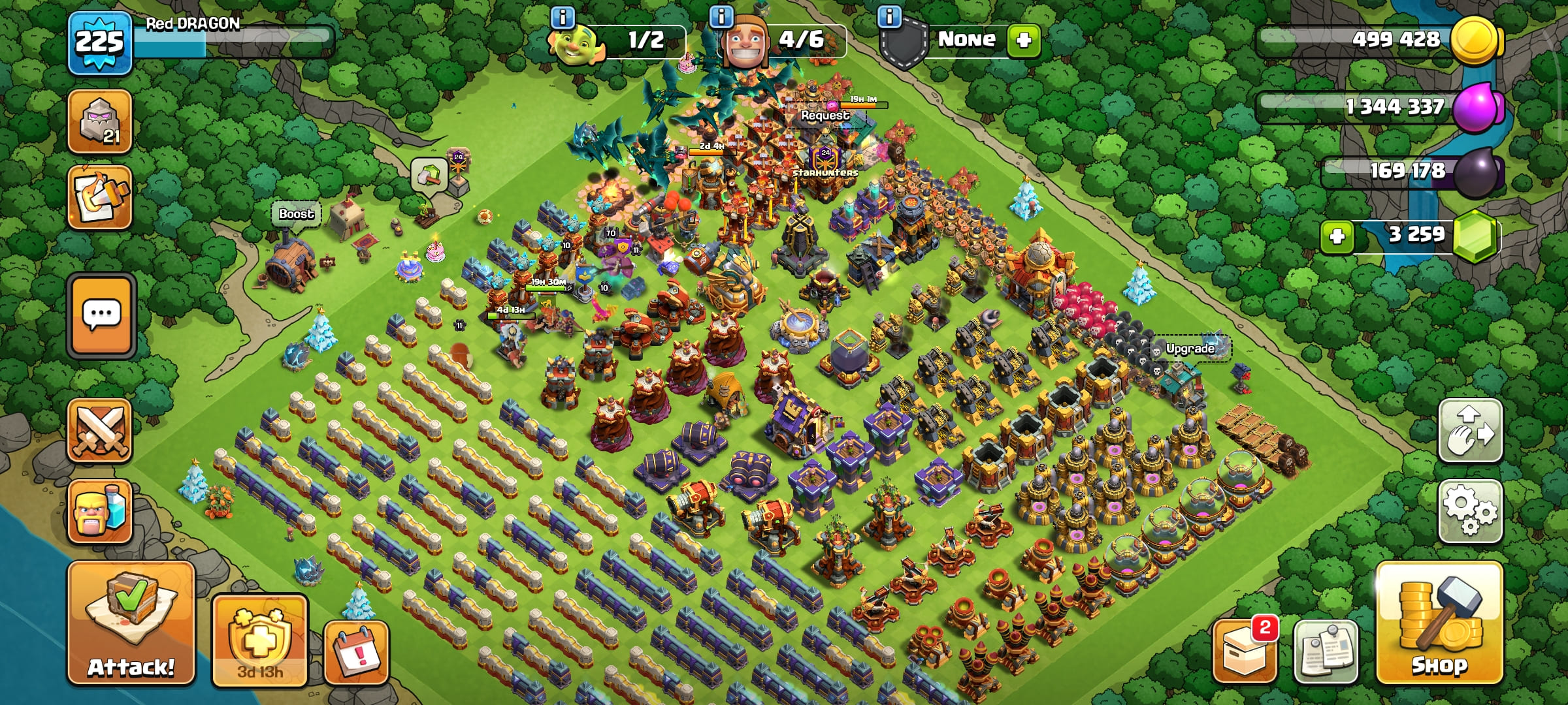 TH16 Strong Account | BH10 Max | Heroes 92/89/70/42 | 3259 Gems | Legend League