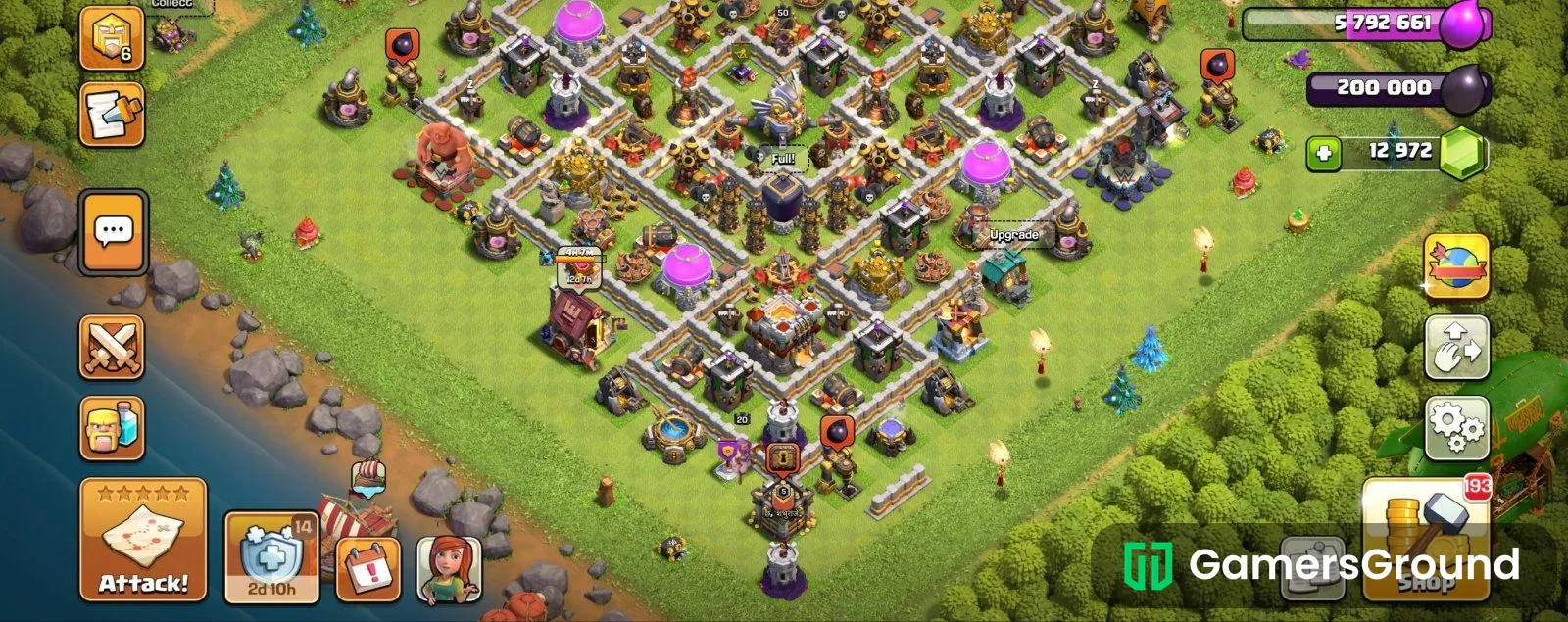 Fully Maxed TH11 Account| 12,972 Gems | Free Name Change | Supercell ID Clean