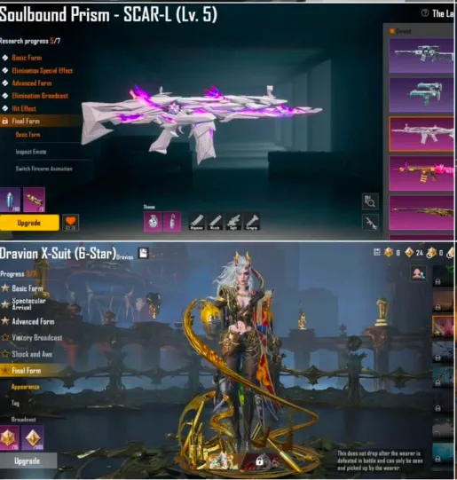2x Porche Car + Lvl 3 X-suit + Upgraded Gun Skin