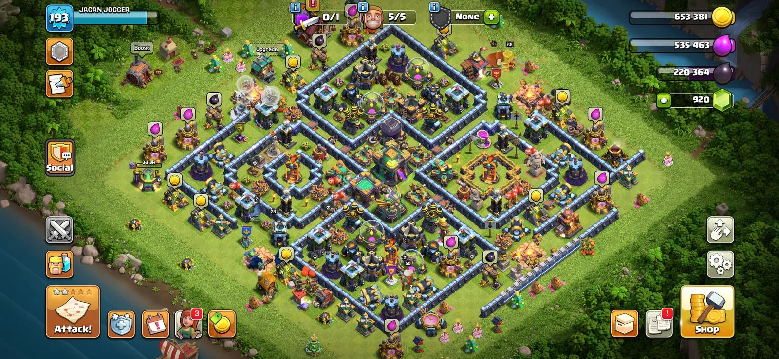 Clash of Clans TH14 | Max TH13 Before Upgrade | AQ80 BK65 GW50 RC28 | Lvl 193 | 920+ Gems | Pixel King, Ice Queen & Pirate Warden