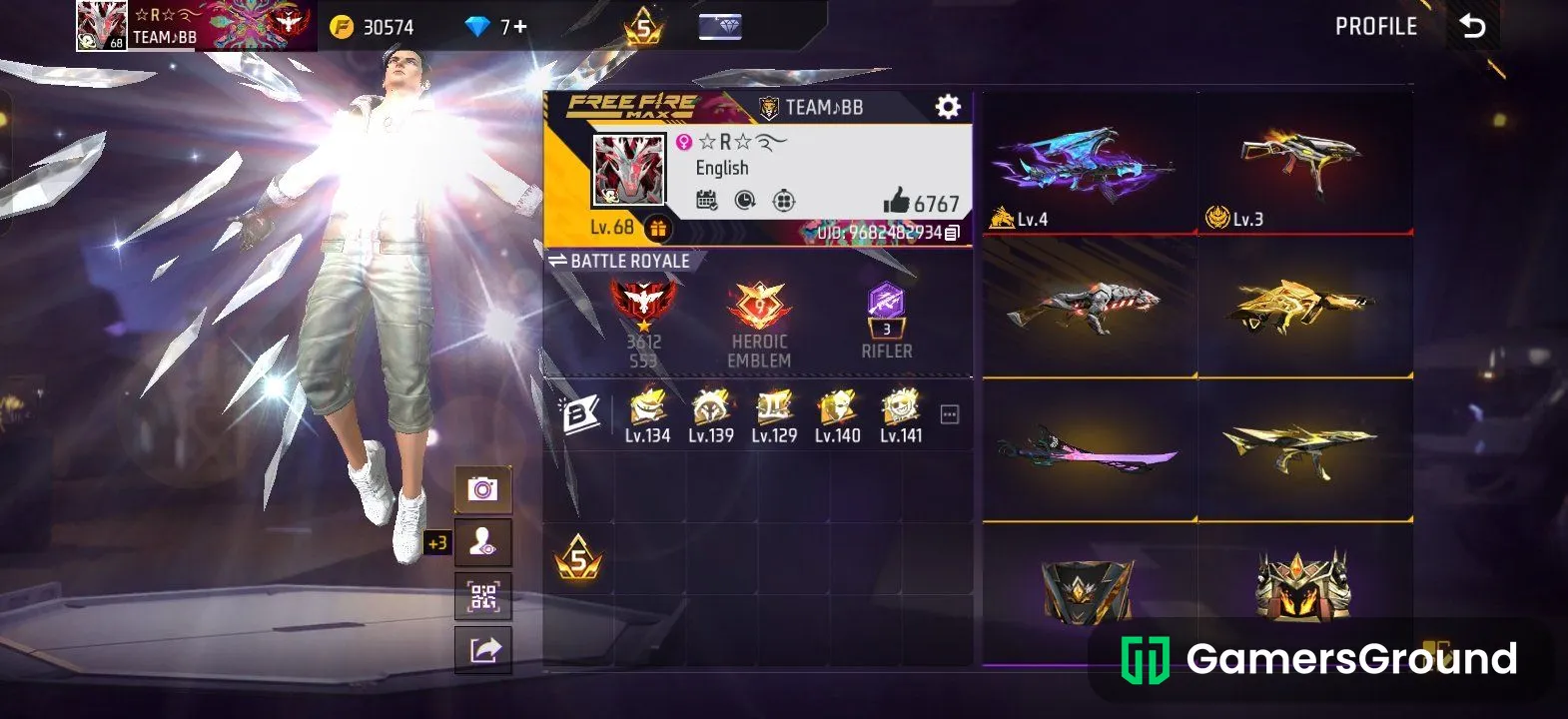 Evo gun , rare costume,first,emote etc.
