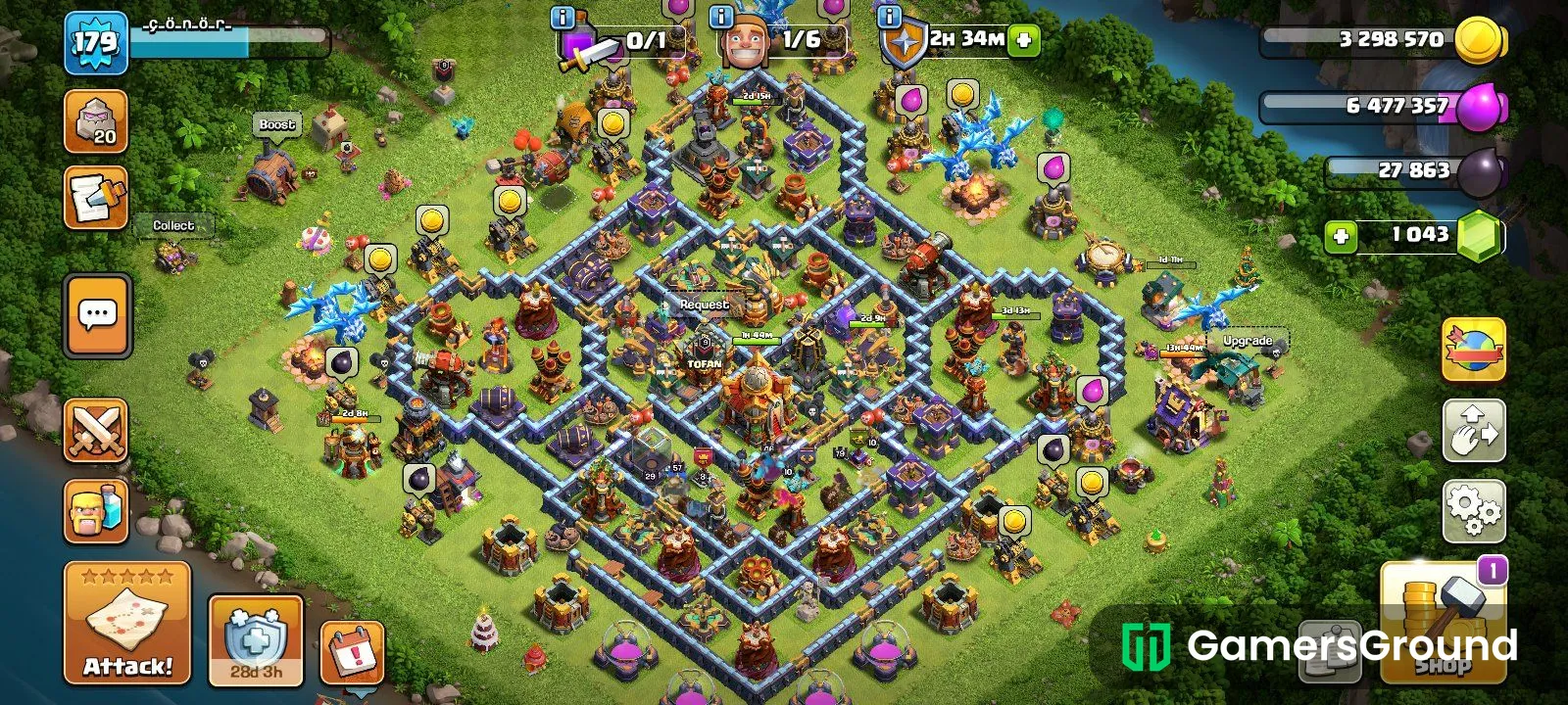 Town hall 16 not max