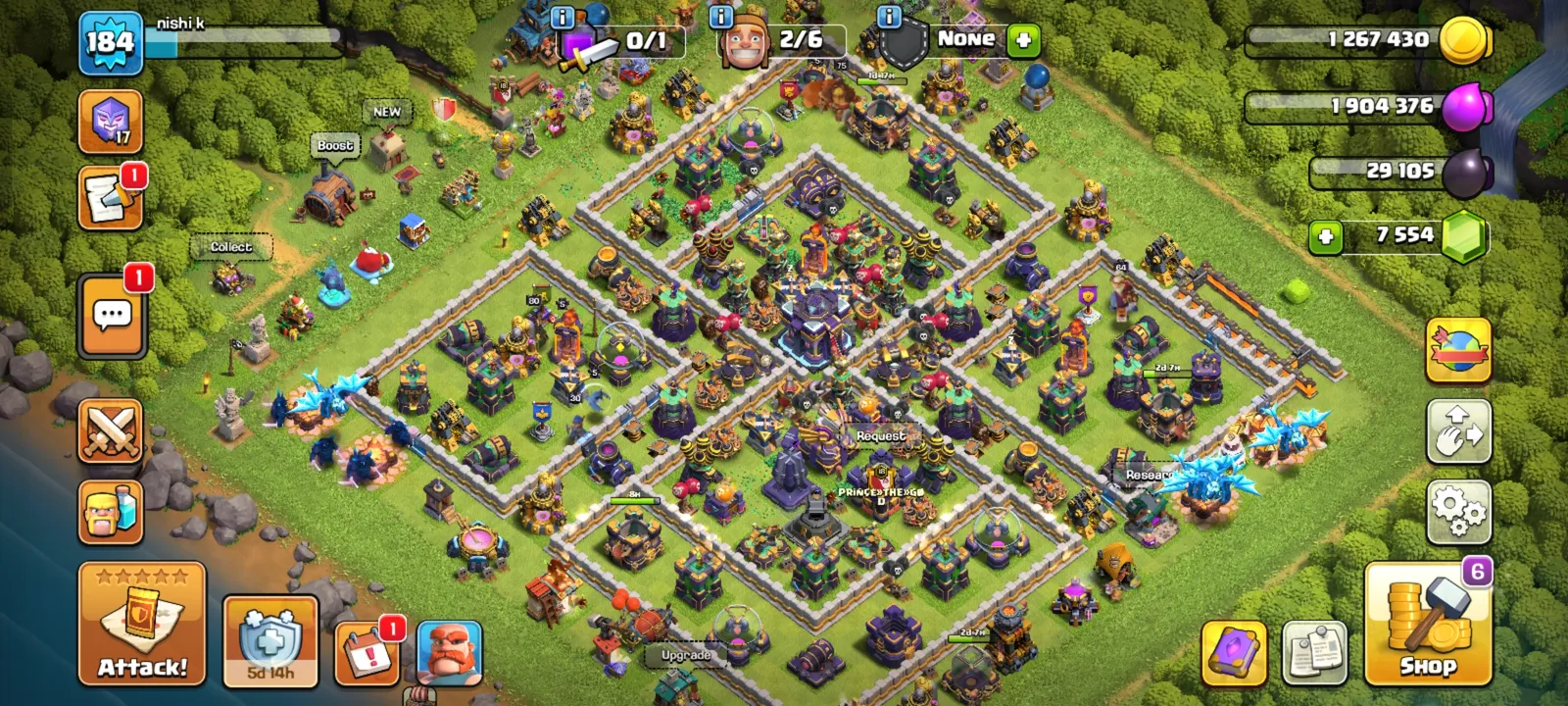 🔥 TH15 Clash of Clans | 7,000+ Gems | Premium Account 💎