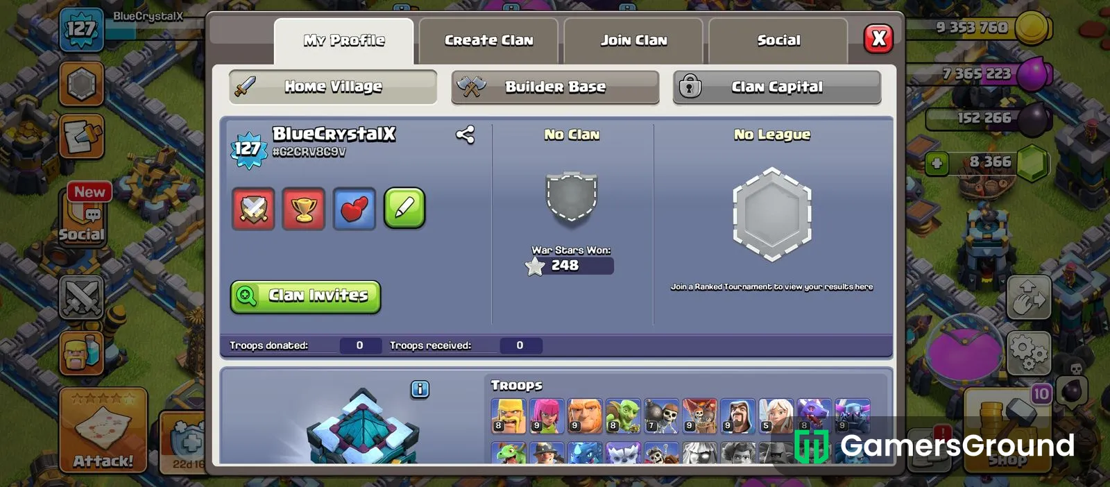 TH13 Clash of Clans Account – Level 127