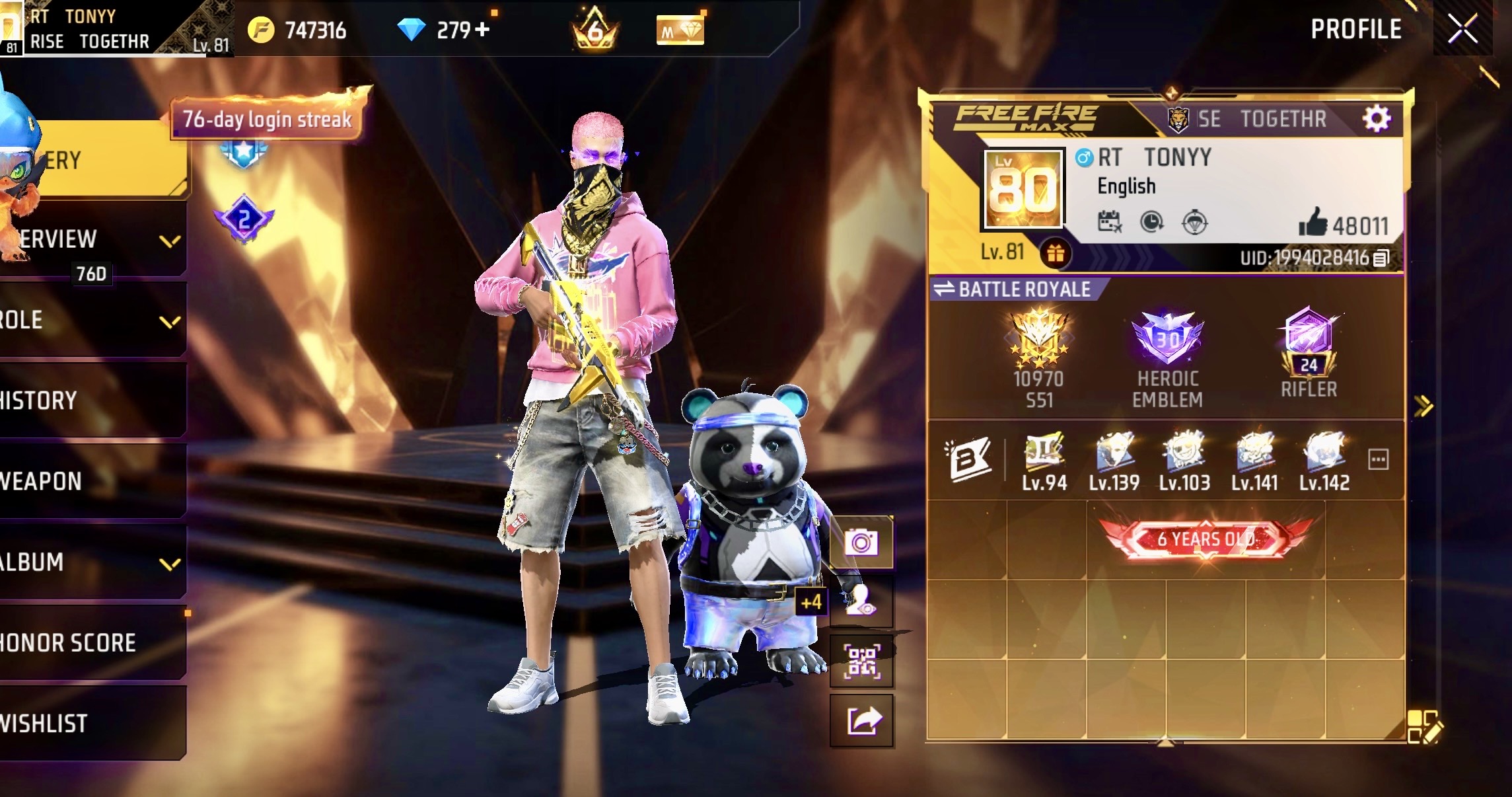 Level 81 with 48000 Likes