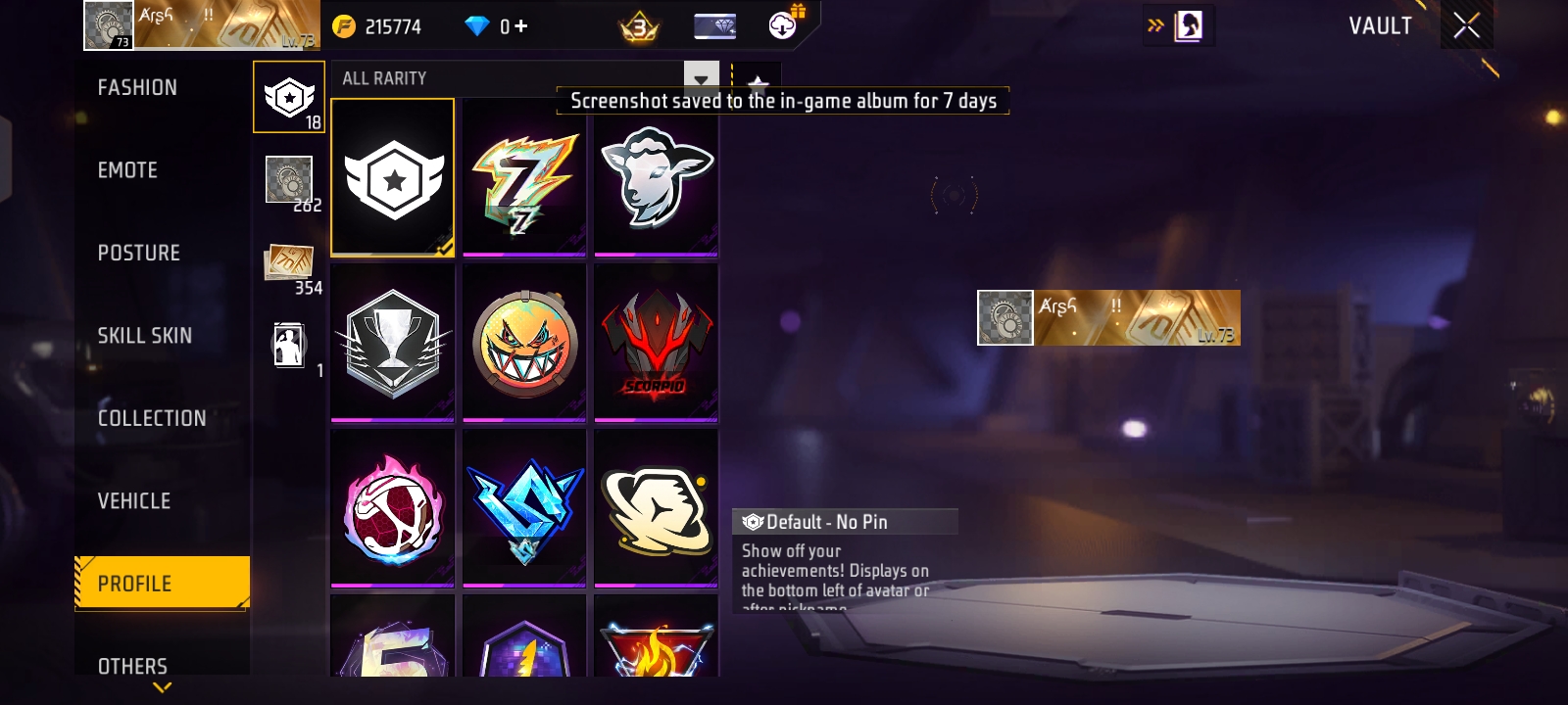 73 level with 6 evo