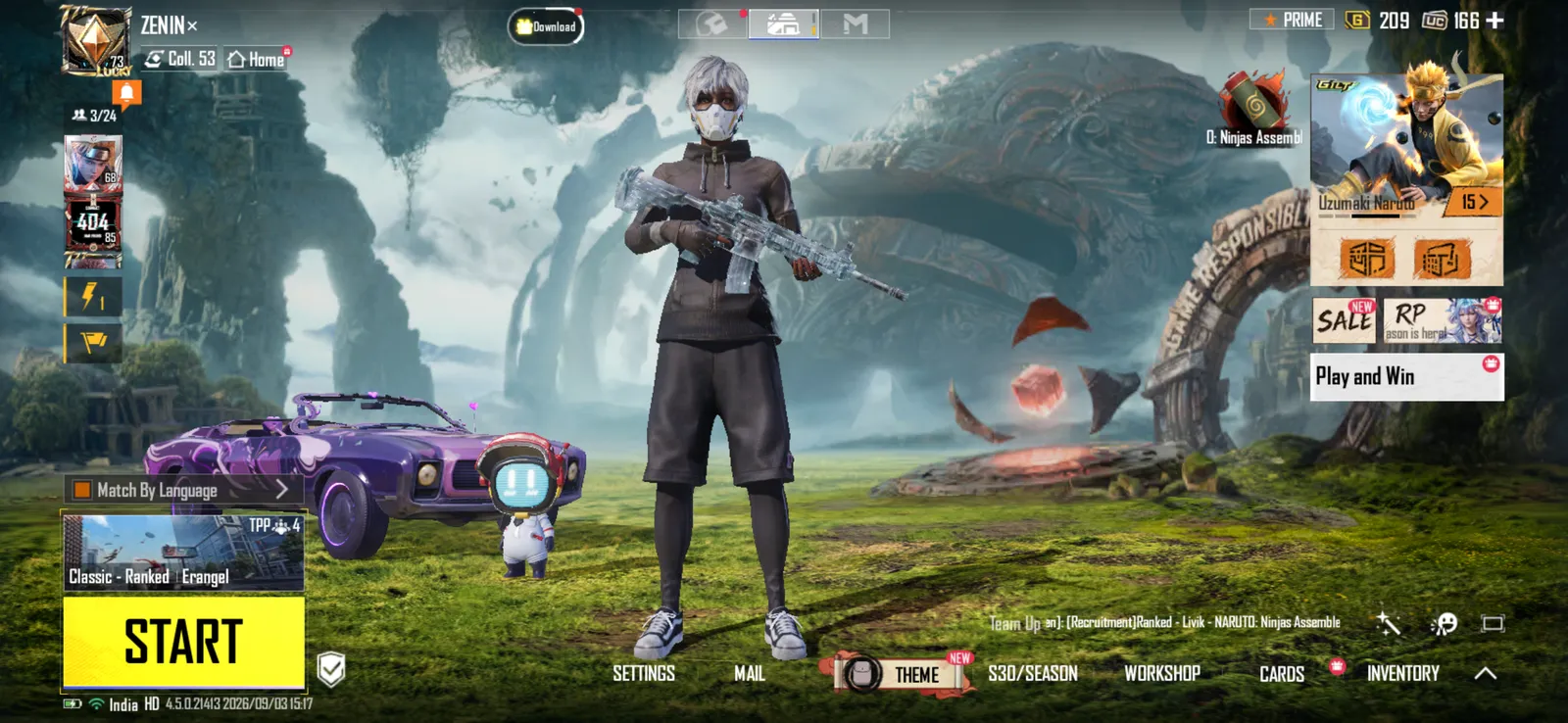 Glacier lvl5 ultimate set and cars skin