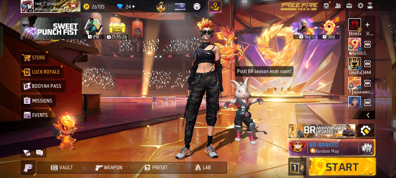 Personal account for sale
