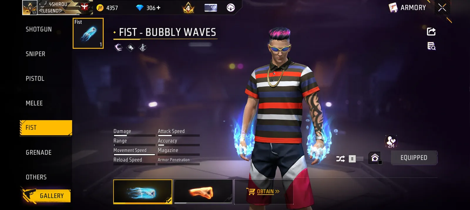Heroid emblem 10 each for cs and br with 2 hyperbooks purchased with fist skins and gun skins