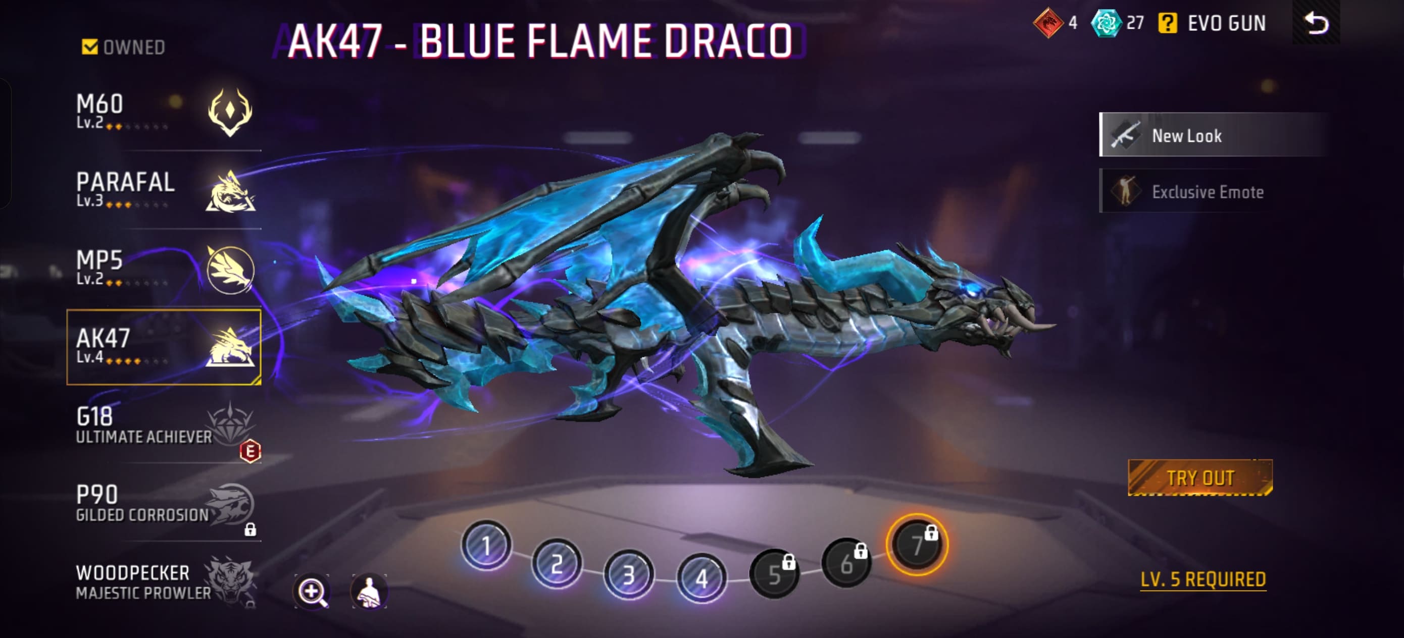 🔥 COBRA BUNDLE | AK BLUE FLAME DRACO LV4 | MCLAREN | JUJUTSU KAISEN | 103 GUN SKINS | HEROIC | PRIME | CHEAP FF ID 🔥