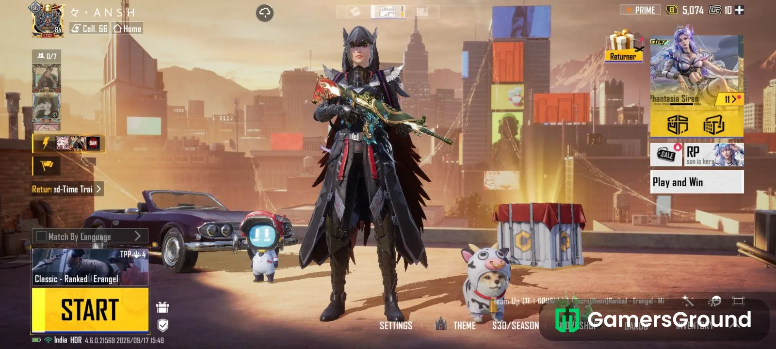 84  Level Account CONQUEROR - C7S21  For Sale