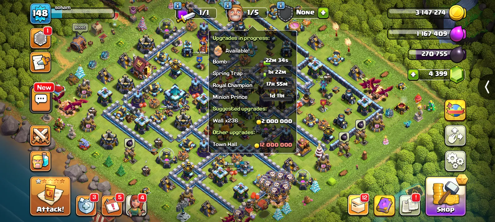 COC MAX TH13