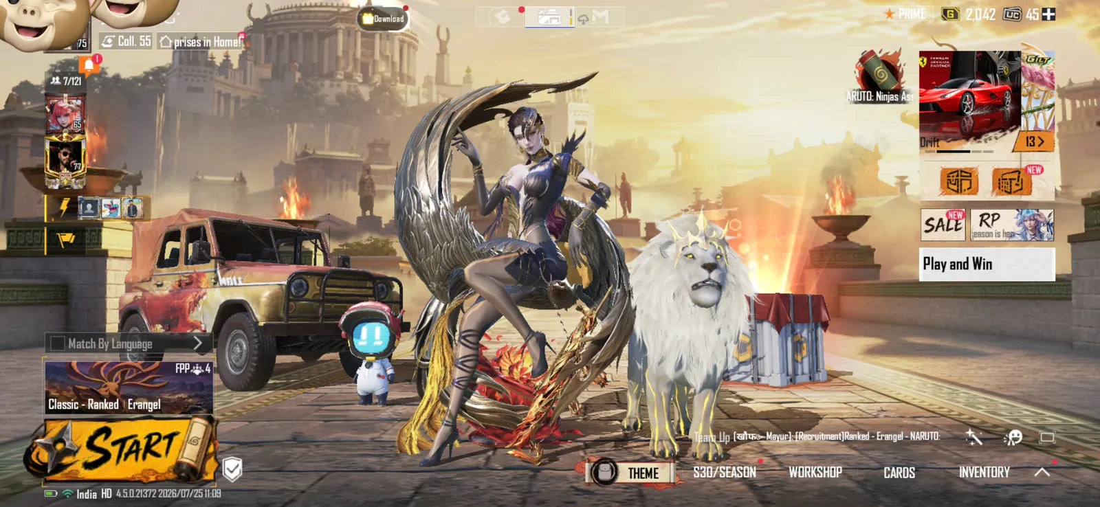 Season 19 conqueror x suit lev 4 upgrade gun skins lev 4 5