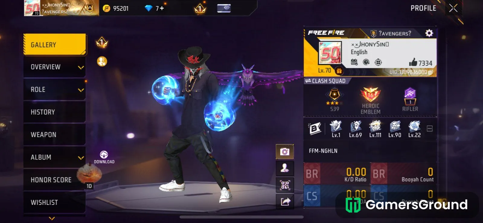 ACCOUNT WITH LEVEL 70 AND GOOD SKINS