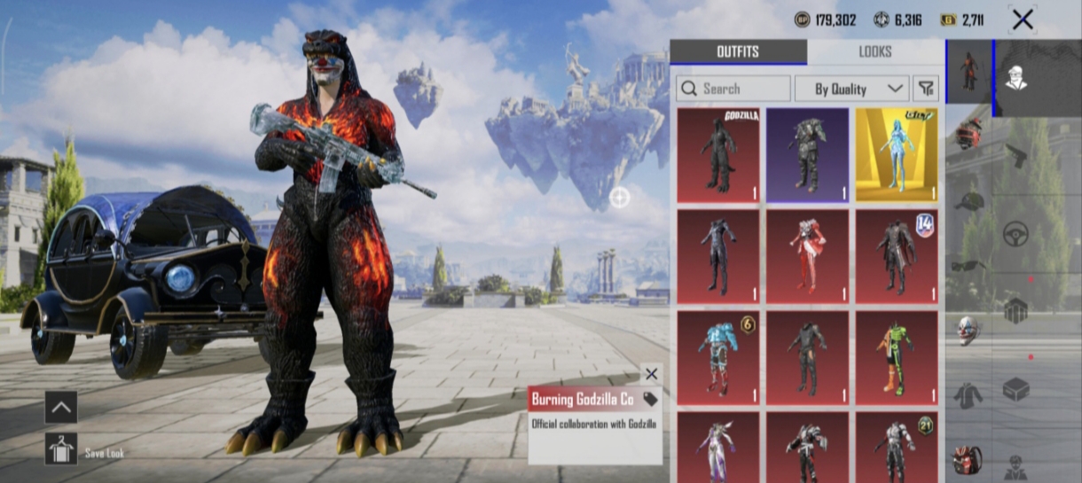 2 LIMITED GODZILLA OUTFITS,1 ULTIMATE SET,50+ MYTHIC OUTFITS, LVL 72 GODZILLA OUTFITS ARE MOST EXPENSIVE IN BGMI RIGHT NOW