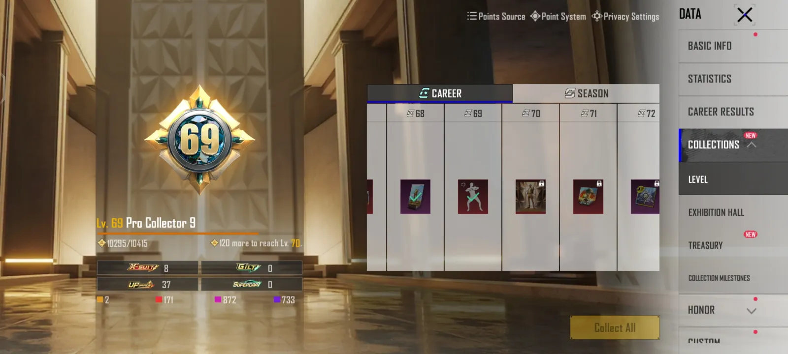 69 Collection Level with 8 xsuit and 37 gunlabs