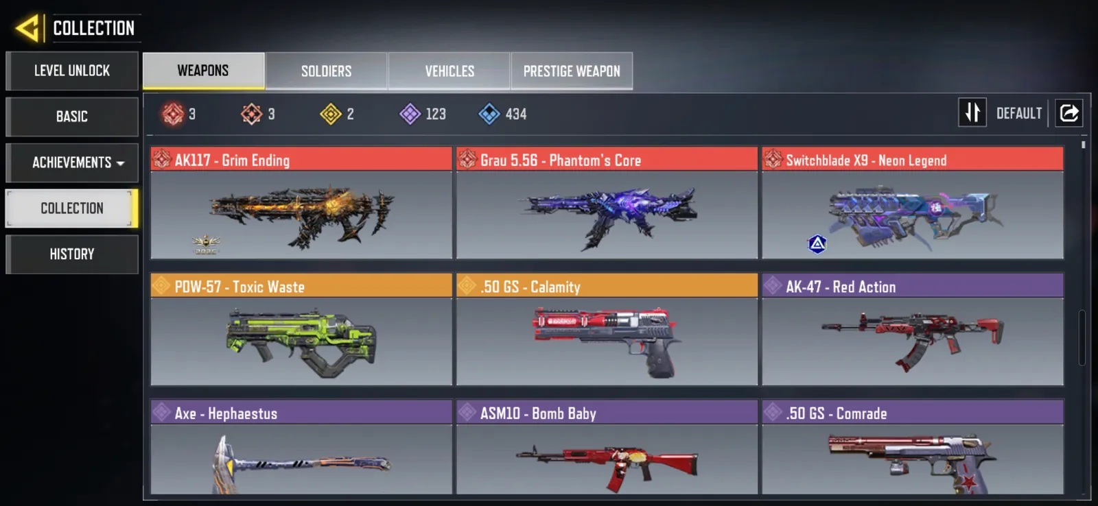 OG Ghost Operator Skin, 3 maxed mythics