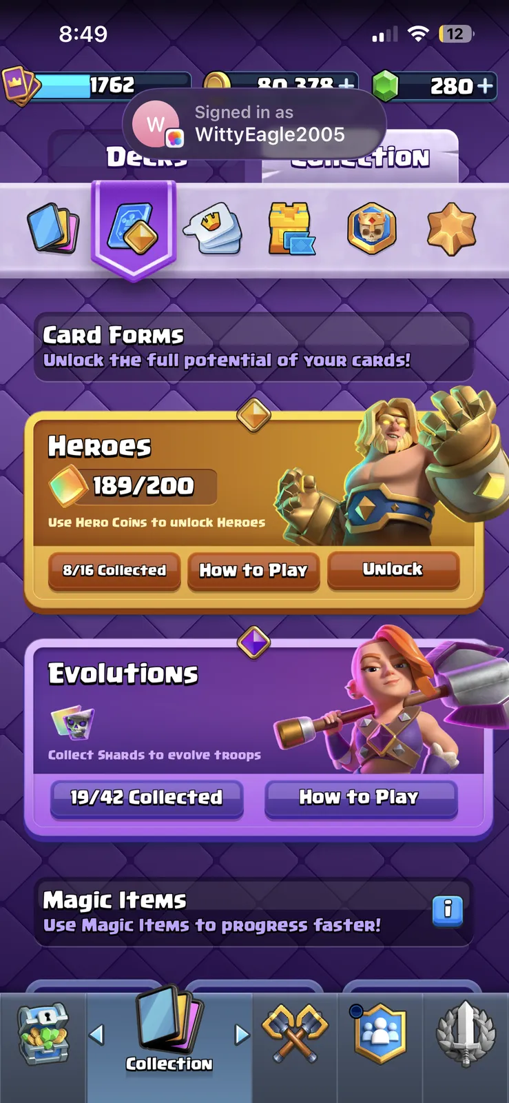 🔥 OG Clash Royale Account | 14K Highest Trophies | 122/122 Cards | 11 Max Cards | 8/16 Heroes | 19 Evolutions