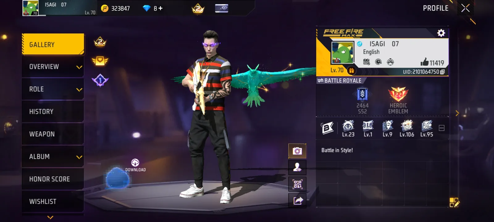 Account with good weapon skins and good bundles