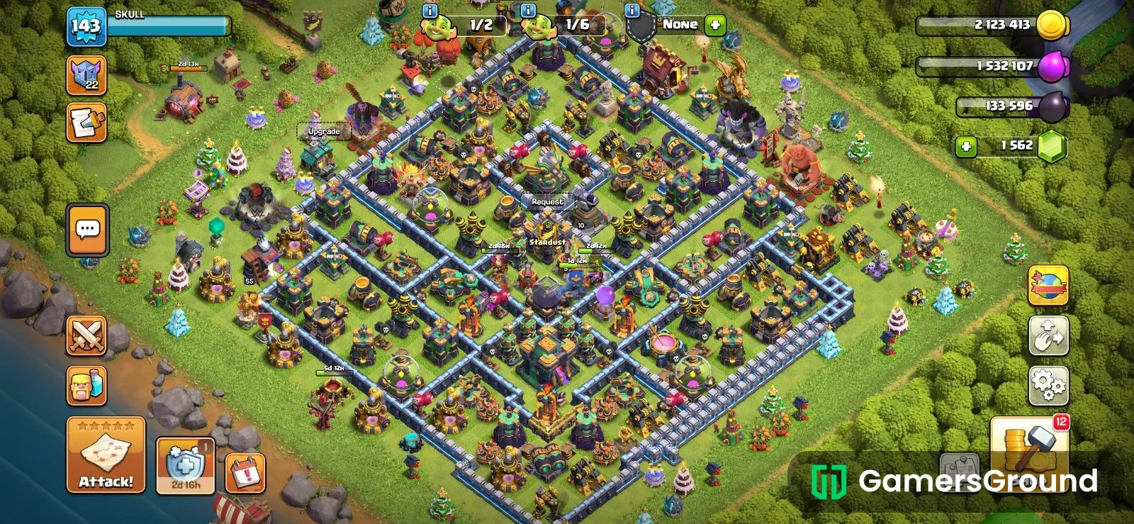 🏆 TH14 MAX | HIGH XP | MAX HEROES | MAX DEFENSE | RARE SKINS | MAGIC ITEMS | FULL ACCESS