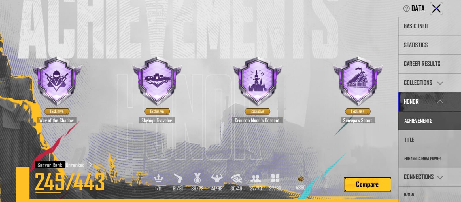 60+ level id , good collection , complete id with many skins