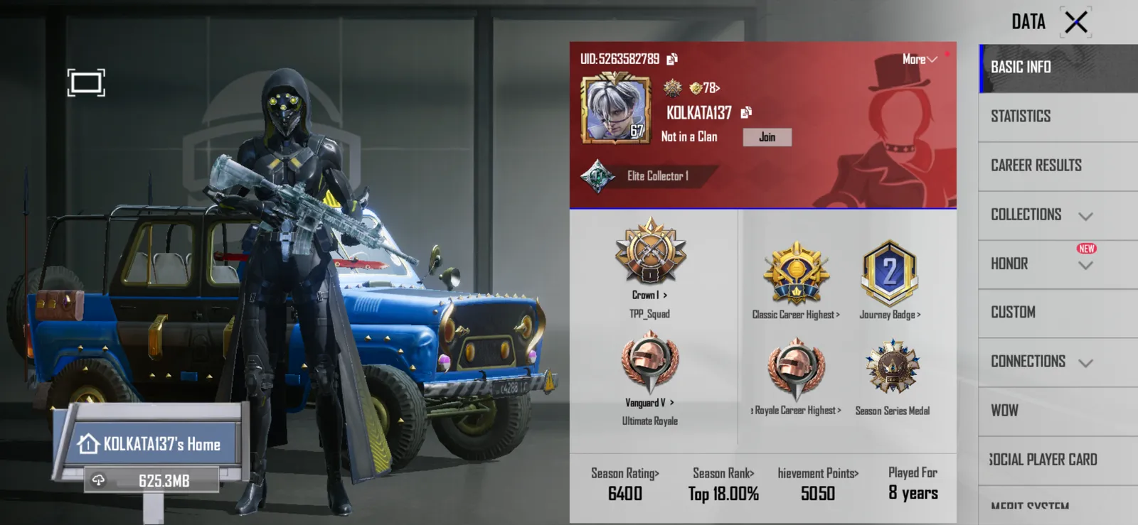 BGMI Account | M416 Glacier Lv.3 | 400+ UC