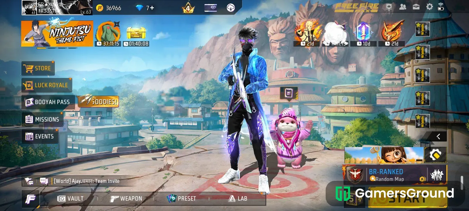 Free Fire Account – Good Skins & Level