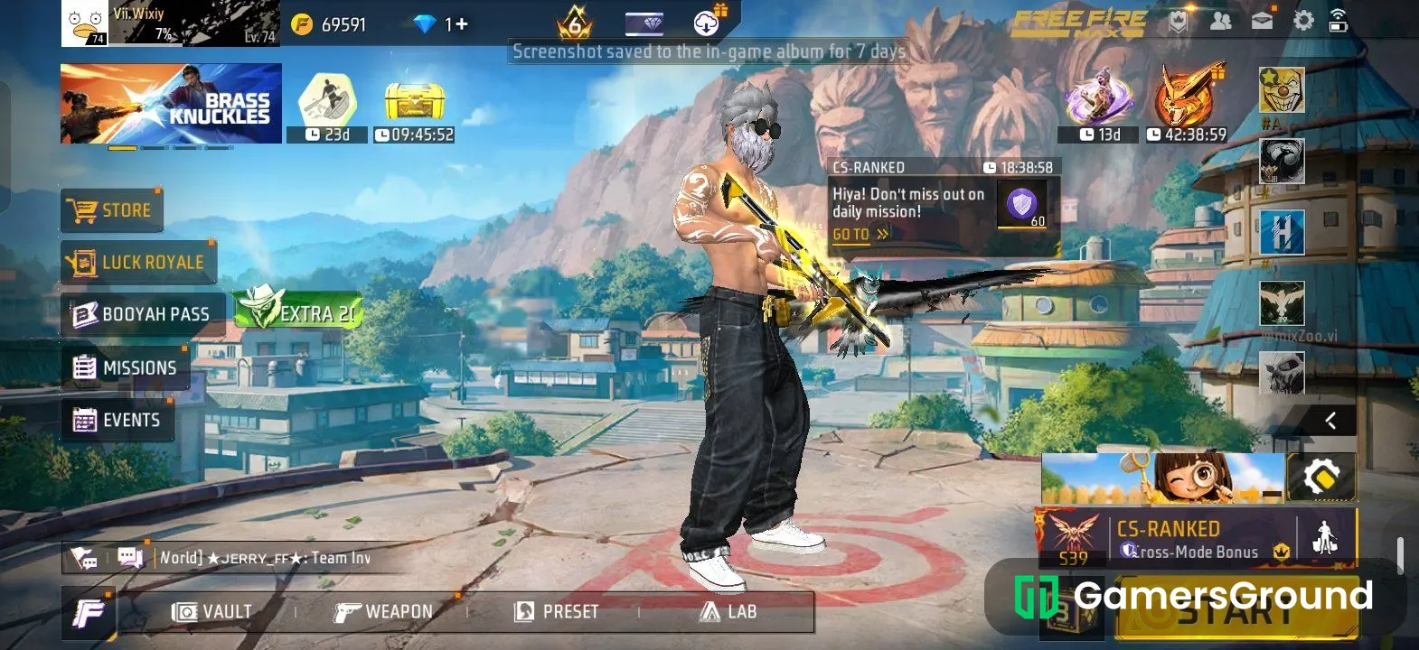 Rare free fire id for sale !!