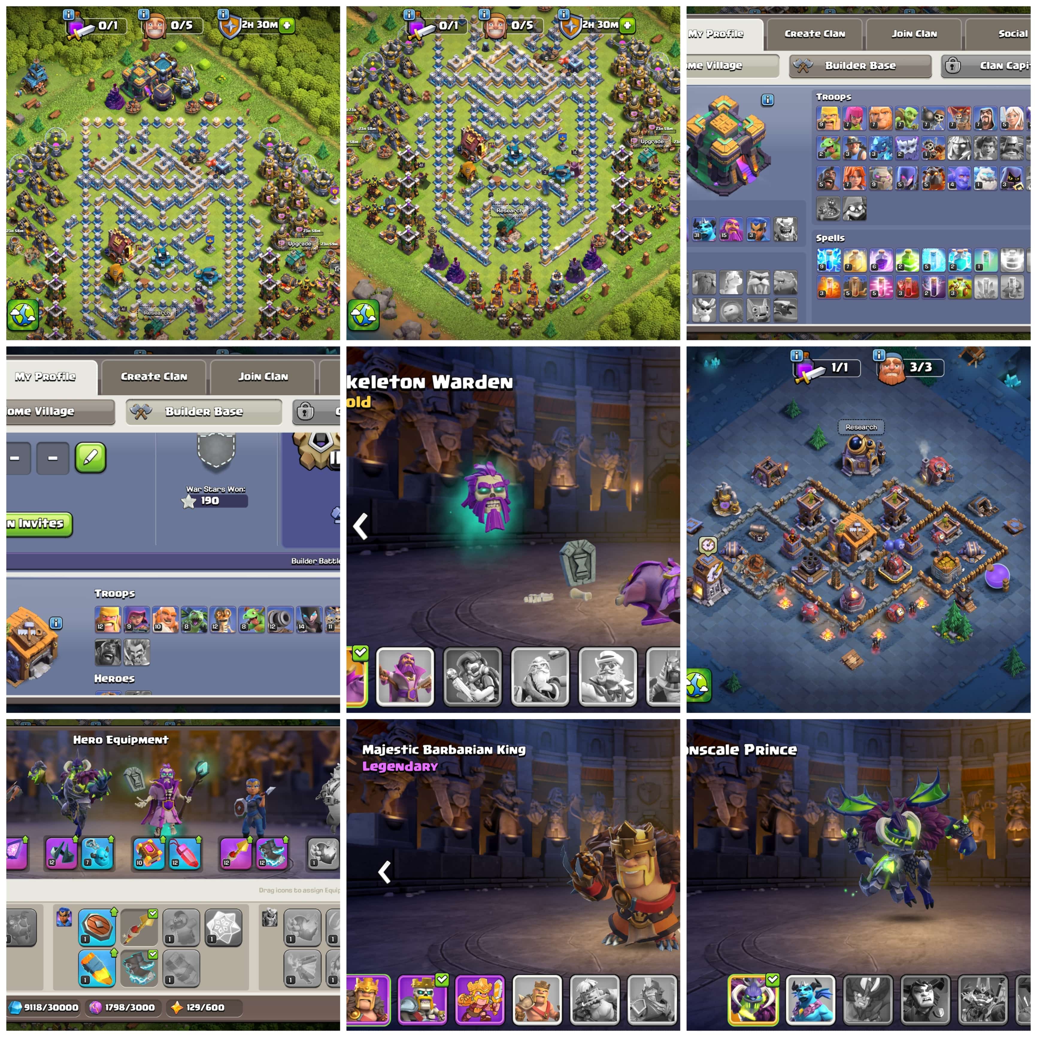 TH14 + TH11 Combo | Hero Skins | Sceneries | War Ready | Supercell ID