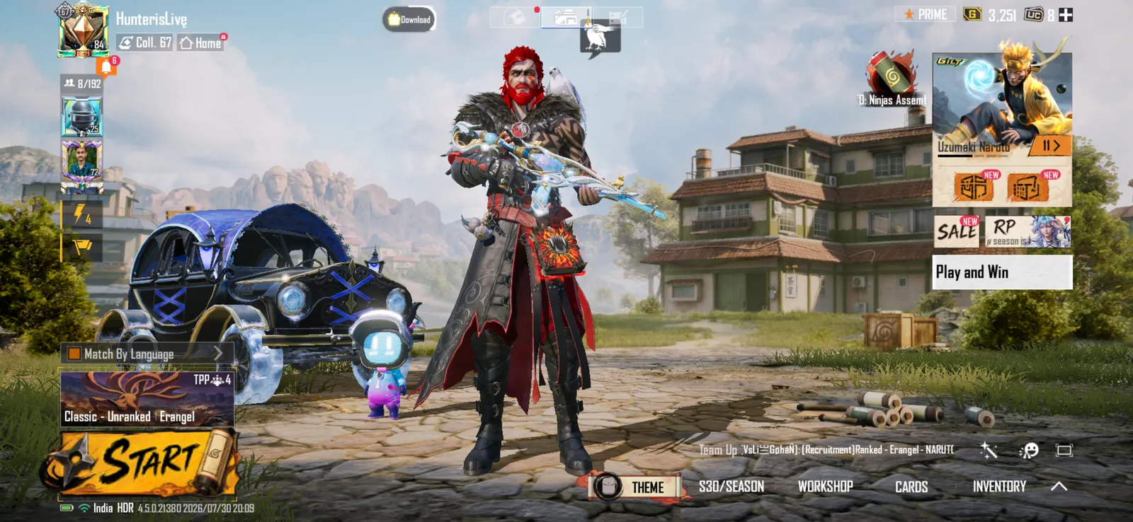 Conqueror Tier achieved. and  Ultimate Royale Legend title earned. Level -84 Acoount