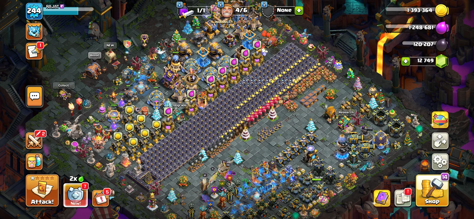Th 18 Almost Max ❗️13k gems ✅ 2015-25 All trees and rare decos available in acc 💀