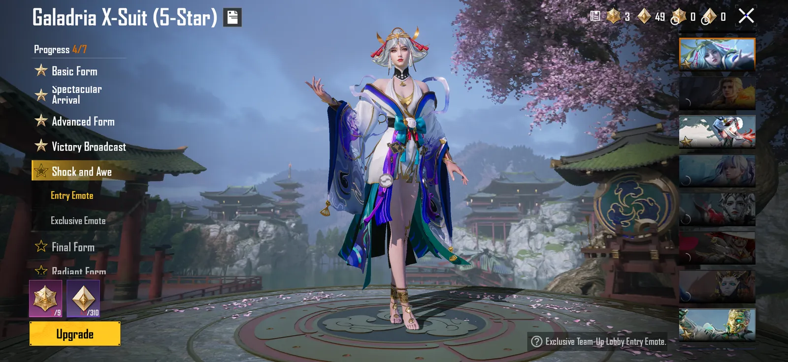Conquerer Account with X suits and Rare skins