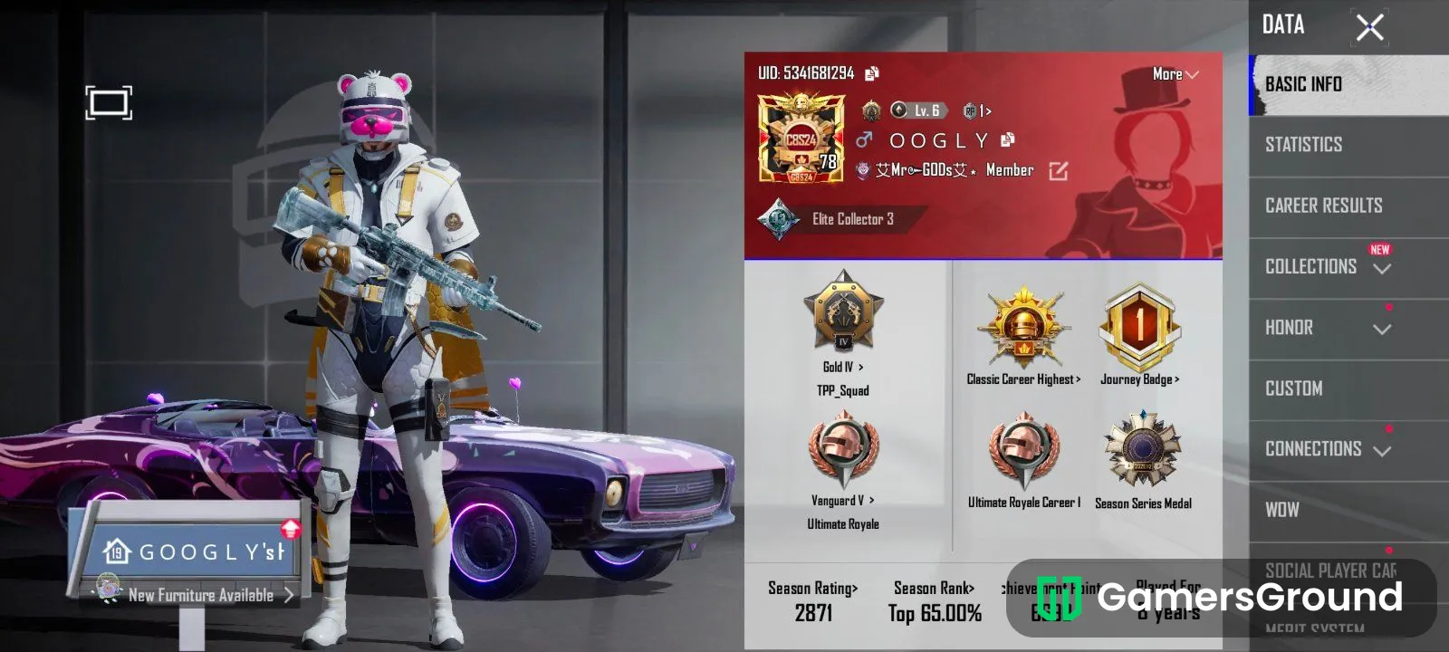 BGMI Level 78 ID | M416 Glacier | AKM Glacier | Conqueror Badge | 3.02 F/D | 11K+ Matches | 6,690 Achievement Points