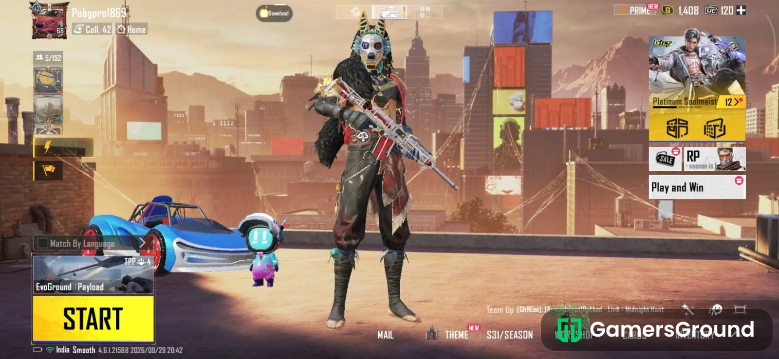 Ace account with upgradable gun and car ,shotgun like Jonathan