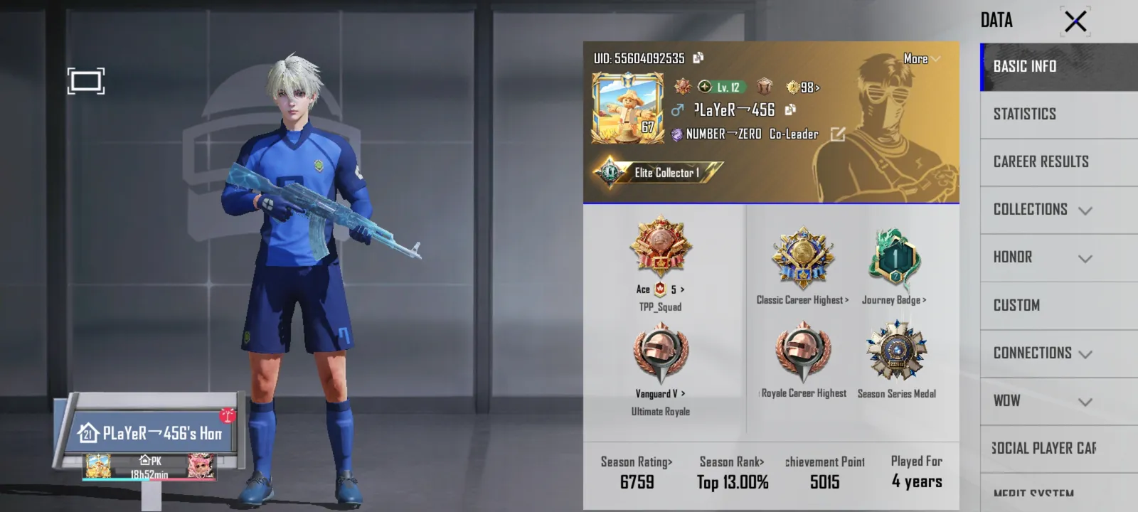 Ace master account and rp pass max and prize path and (akm glacier)lavel4