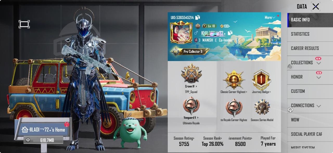 conqueror account with 45 guns skins