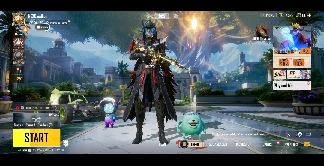 BGMI Account | 35+ Outfits | 15+ Gun Skins | 7+ Vehicle Skins | ₹7,000